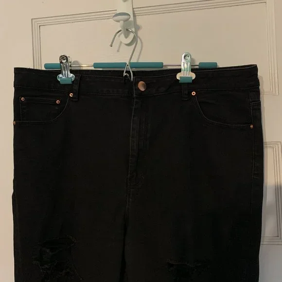 Asos Curve High Rise Ripped Skinny Jeans - Picture 3 of 9